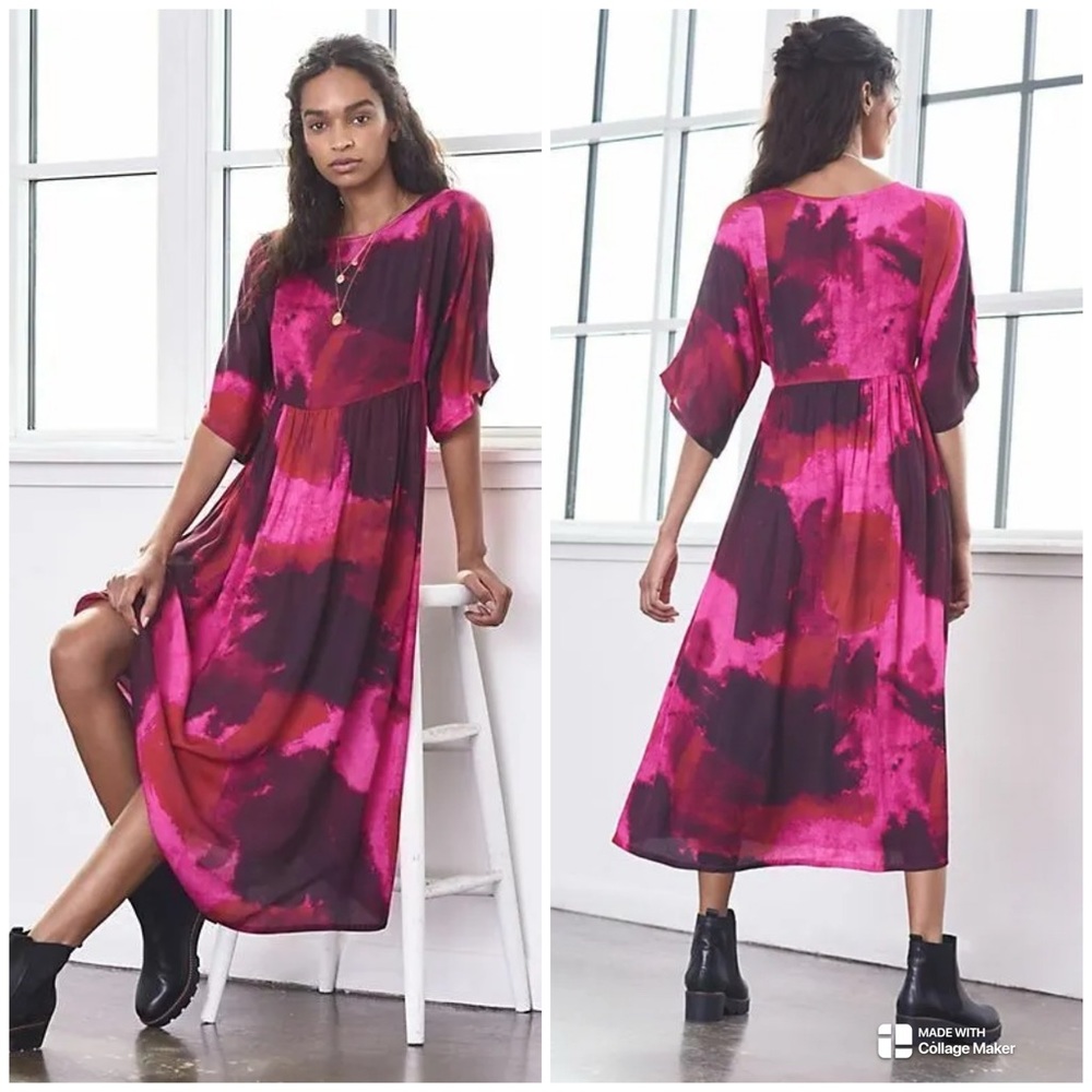 Anthropologie Norblack Norwhite Lysandra Tie-Dye Maxi Dress Size M (oversized)
